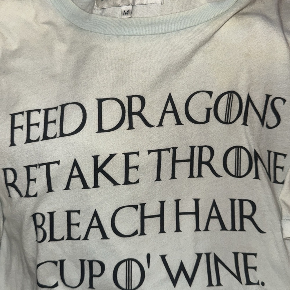 Wildfox Game Of Thrones Daenery’s List T-Shirt Size Medium Rare Limited Edition - Picture 6 of 7
